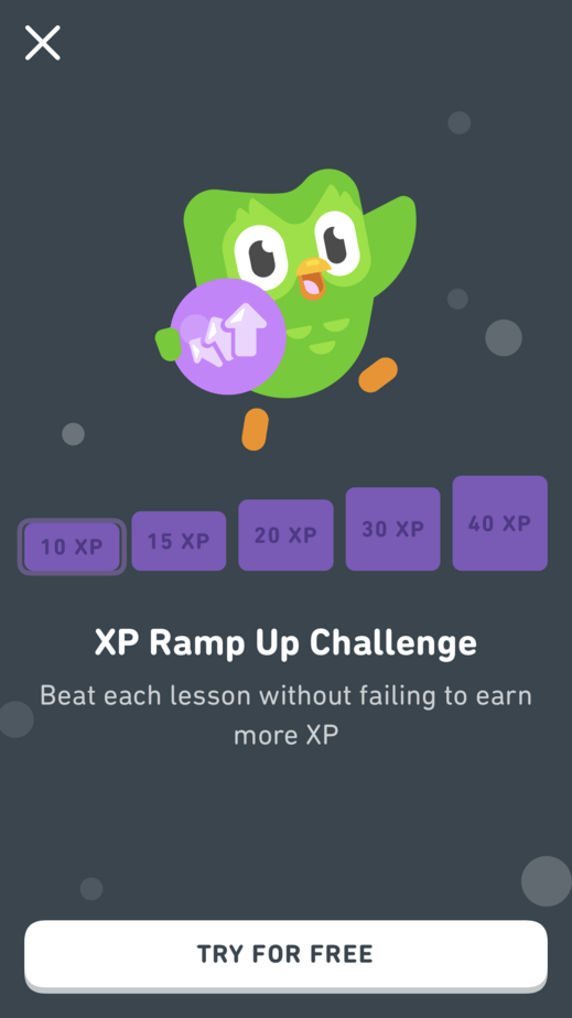 Duolingo XP Ramp Up